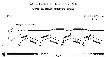 12 Etudes For The Left Hand Op.92 No.4(钢琴谱) 莫里兹·莫什科夫斯基