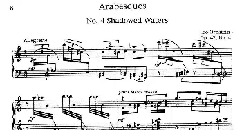 Arabesques Op.42(钢琴谱) 里奥·奥恩斯坦(Leo Ornstein）