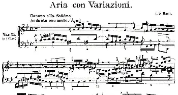 Aria con Variazioni 之21(钢琴谱) J.S.Bach