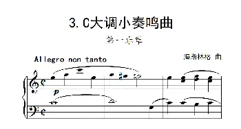 第二级A组 C大调小奏鸣曲 第一乐章(钢琴谱) 海斯林格