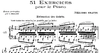 51 Exercises, WoO 6(钢琴谱) Brahms·Johannes(勃拉姆斯）