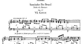 Saudados do Brasil Op.67(钢琴谱) 达律斯·米约