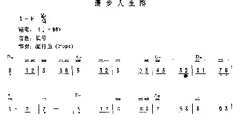 电子琴谱 | 漫步人生路