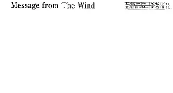 电子琴谱 | Message From The Wind(双排键电子琴谱）