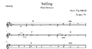 电子琴谱 | Sailing(远航）