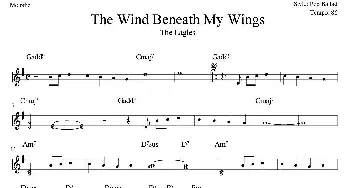 电子琴谱 | The Wind Beneath My Wings