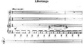 手风琴谱 | Libertango(自由探戈)手风琴 小提琴 钢琴三重奏  皮亚佐拉
