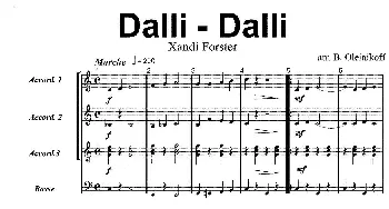 手风琴谱 | 达利 达利(Dalli-Dalli )三重奏  X·福斯特 Xandi Forster 曲 奥列伊尼科夫 Oleinikoff 改编