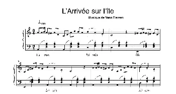 手风琴谱 | L’Arrivée sur l’le  扬·提尔森