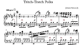 手风琴谱 | Tritsch-Tratsch Polka(闲聊波尔卡)姜伯龙改编