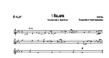 萨克斯谱 | I Believe(次中音萨克斯）