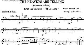 萨克斯谱 | THE HEAVENS ARE TELLING(四重奏·高音萨克斯分谱）