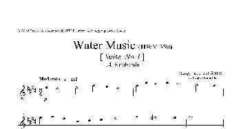 萨克斯谱 | Water Music(HWV.350 No.3）(中音萨克斯）