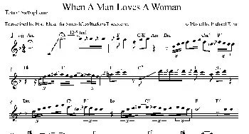 萨克斯谱 | When A Man Loves A Woman(次中音萨克斯）