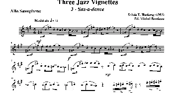 萨克斯谱 | Three jazz vignettes(第三乐章）(三重奏中音萨克斯分谱）