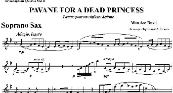 萨克斯谱 | PAVANE FOR A DEAD PRINCESS(四重奏·高音萨克斯分谱）