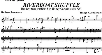 萨克斯谱 | RIVERBOAT SHUFFLE(四重奏·上低音萨克斯分谱）