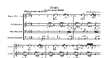 萨克斯谱 | Grigri(四重奏）