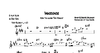 萨克斯谱 | Innocence(中音萨克斯\上低音萨克斯）