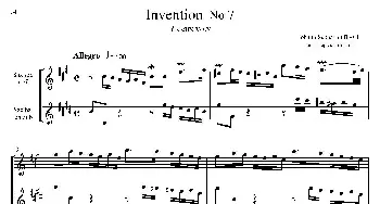 萨克斯谱 | Inventions 巴赫15首创意曲(二重奏—7）