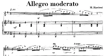 萨克斯谱 | Allegro moderato(中音萨克所+钢琴伴奏)M·Marchesi