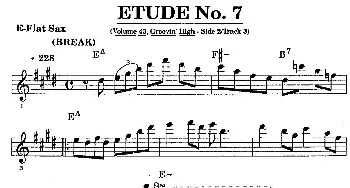 萨克斯谱 | ETUDE No.7(中音萨克斯超吹练习曲）
