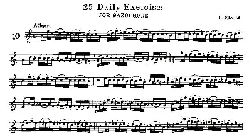 萨克斯谱 | 25 Daily Exercises 之10  H·klose