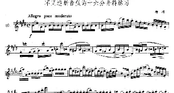 萨克斯谱 | 萨克斯练习曲合集(4—10）不同连断音型的十六分音符练习  费林