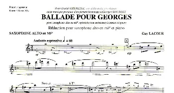 萨克斯谱 | Ballade Pour Georges