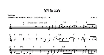 萨克斯谱 | Fiesta Loca(次中音萨克斯）