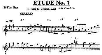 萨克斯谱 | ETUDE No.7(高音萨克斯超吹练习曲）