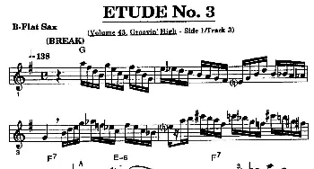 萨克斯谱 | ETUDE No.3(高音萨克斯超吹练习曲）