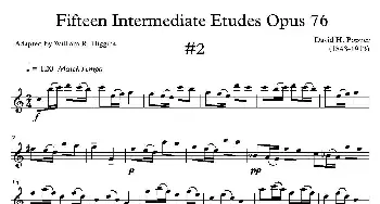 萨克斯谱 | 中级练习曲15首 Op76(2)D·波帕尔