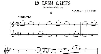 萨克斯谱 | 12首单簧管萨克斯重奏之六  莫扎特