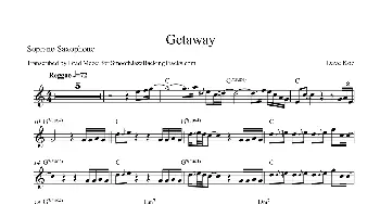 萨克斯谱 | Getaway(高音萨克斯）