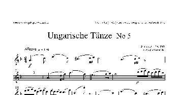 萨克斯谱 | Ungarische Tnze No 5(十五重奏​Alt.1-2-3​分谱）