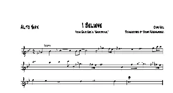 萨克斯谱 | I Believe(中音萨克斯）