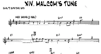 萨克斯谱 | MALCOM'S TUNE(15首爵士练习曲之14)Bob Mintzer