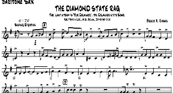 萨克斯谱 | THE DIAMOND STATE RAG(四重奏·上低音萨克斯分谱）