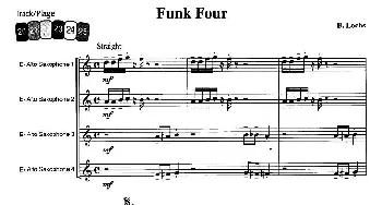 萨克斯谱 | Funk Four(中音萨克斯四重奏）