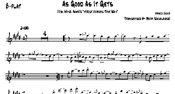 萨克斯谱 | As Good As It Gets(B-FLAT）