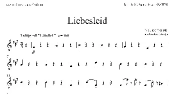 萨克斯谱 | Liebesleid(四重奏 第1 2上低音萨克斯分谱）