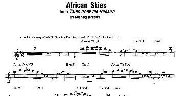 萨克斯谱 | African Skies(第二首）