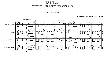 萨克斯谱 | ESTILOS(四重奏）