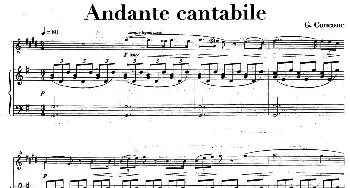 萨克斯谱 | Andante cantabile(中音萨克所+钢琴伴奏 版本二)G·Concone