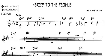 萨克斯谱 | HERE'S TO THE PEOPLE(jazz系列萨克斯谱)sonny rollins