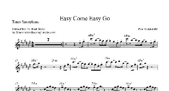 萨克斯谱 | Easy Come Easy Go(次中音萨克斯）