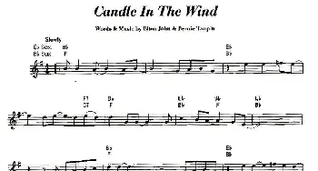 萨克斯谱 | Candle Tn The Wind