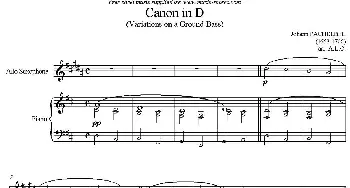 萨克斯谱 | Canon in D(中音萨克斯+钢琴伴奏）