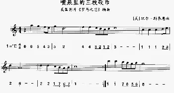 萨克斯谱 | 喷泉里的三枚硬币(美国电影《罗马之恋》插曲）(线简谱对照版）